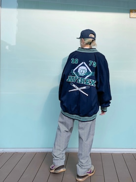 「アイテム（チノパンツ、その他）」を使った、タロウさん（レディース・161cm）の春コーディネート