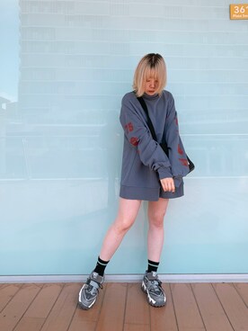 「AVIREX（アヴィレックス）のLINE CREW SOCKS/ ラインクルーソックス（ソックス/靴下）」を使った、タロウさん（レディース・161cm）の秋コーディネート