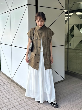 「アイテム（ベスト）」を使った、wg_togashiさん（骨格ウェーブ・レディース・157cm）の夏コーディネート