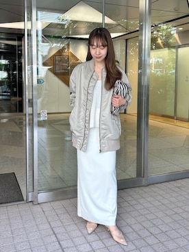「アイテム（MA-1）」を使った、wg_togashiさん（レディース・157cm）の夏コーディネート
