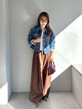 「THE PAUSE（ザ ポーズ）のアイテム」を使った、wg_togashiさん（レディース・157cm）の冬コーディネート