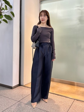 「アイテム（ニット/セーター）」を使った、wg_togashiさん（骨格ウェーブ・レディース・157cm）の夏コーディネート
