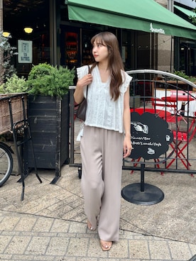 「Whim Gazette（ウィムガゼット）のアイテム」を使った、wg_togashiさん（レディース・157cm）の夏コーディネート