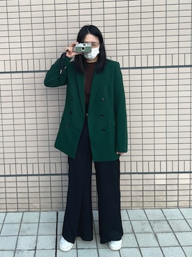 「アイテム（テーラードジャケット）」を使った、oremoさん（レディース・160cm・30代）の冬コーディネート