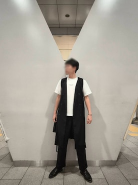 「アイテム（ベスト）」を使った、changkiraさん（メンズ・177cm）の秋コーディネート