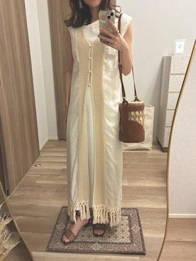「アイテム（ベスト）」を使った、maoさん（レディース・155cm）の秋コーディネート