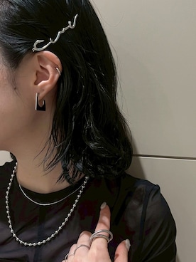 「アイテム（ヘアピン）」を使った、CENE STOREさん（レディース・157cm）の秋コーディネート