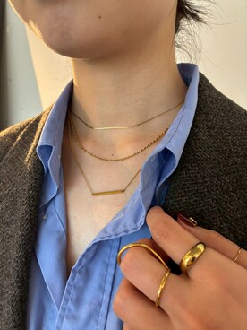 「ゴールドアクセ」｜CENE STOREさん（レディース・157cm）の秋コーディネート