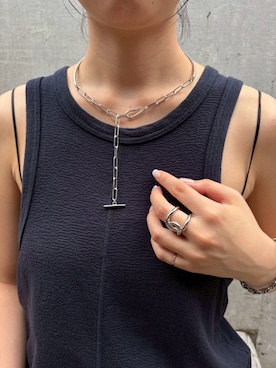 「アイテム（リング）」を使った、CENE STOREさん（レディース・157cm）の夏コーディネート