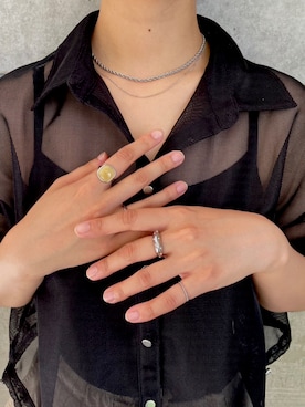 「アイテム（リング）」を使った、CENE STOREさん（レディース・157cm）の夏コーディネート