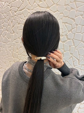 「アイテム（ヘアゴム）」を使った、CENE STOREさん（レディース・157cm）の秋コーディネート