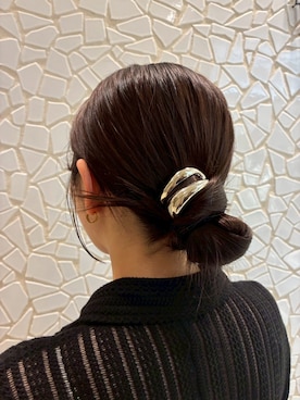 「アイテム（その他ヘアアクセサリー）」を使った、CENE STOREさん（レディース・157cm）の秋コーディネート