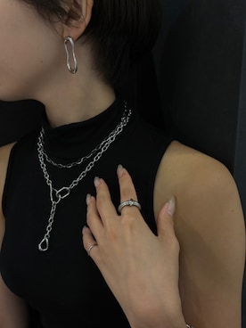 「シルバーアクセサリー」｜CENE STOREさん（レディース・157cm）の秋コーディネート