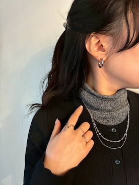 「CENE」｜「アイテム（アクセサリー）」を使った、CENE STOREさん（レディース・157cm）の冬コーディネート