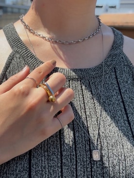 「シルバーアクセサリー」｜CENE STOREさん（レディース・157cm）の秋コーディネート