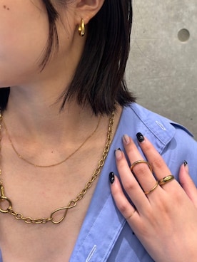 「ゴールドアクセ」｜CENE STOREさん（レディース・157cm）の秋コーディネート