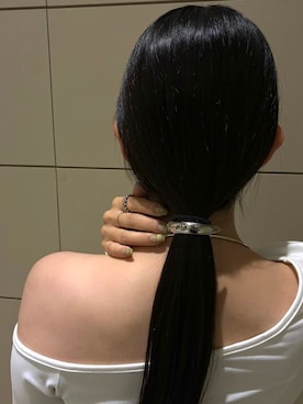 「アイテム（ヘアゴム）」を使った、CENE STOREさん（レディース・157cm）の秋コーディネート