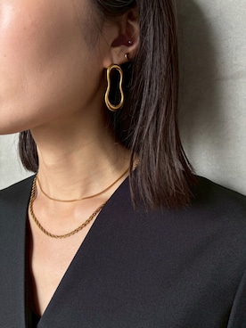 「ゴールドアクセ」｜CENE STOREさん（レディース・157cm）の秋コーディネート