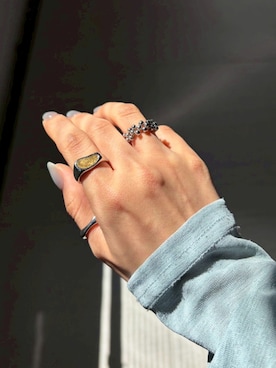 「CENE（セネ）のアイテム（リング）」を使った、CENE STOREさん（レディース・157cm）の春コーディネート