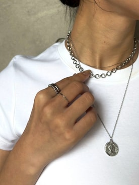 「アイテム（リング）」を使った、CENE STOREさん（レディース・157cm）の夏コーディネート