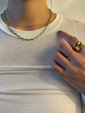 「ゴールドアクセ」｜CENE STOREさん（レディース・157cm）の秋コーディネート