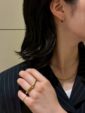 「ゴールドアクセ」｜CENE STOREさん（レディース・157cm）の秋コーディネート