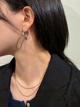 「アイテム（ピアス（両耳用））」を使った、CENE STOREさん（レディース・157cm）の冬コーディネート