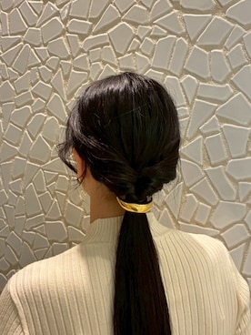 「アイテム（ヘアゴム）」を使った、CENE STOREさん（レディース・157cm）の秋コーディネート