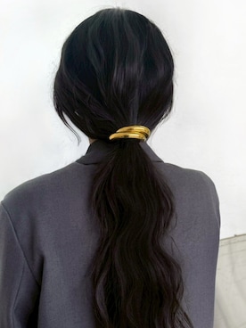 「アイテム（ヘアゴム）」を使った、CENE STOREさん（レディース・157cm）の秋コーディネート