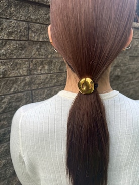 「アイテム（ヘアゴム）」を使った、CENE STOREさん（レディース・157cm）の秋コーディネート