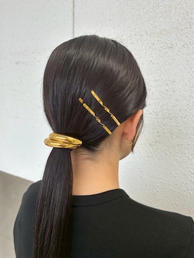 「アイテム（ヘアゴム）」を使った、CENE STOREさん（レディース・157cm）の秋コーディネート