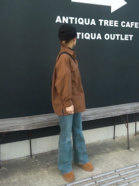 「アイテム（ニットキャップ/ビーニー）」を使った、nnmynさん（レディース・158cm・20代）の冬コーディネート