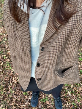 「アイテム（テーラードジャケット）」を使った、ぴんちゃんさん（レディース・156cm）の冬コーディネート