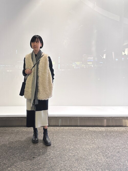 agnes b.（アニエスベー）の「ウール バイカラー リバーシブル