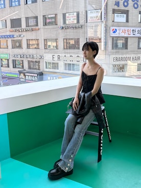 「アイテム（ブルゾン）」を使った、Hsuanさん（骨格ナチュラル・レディース・160cm）の春コーディネート