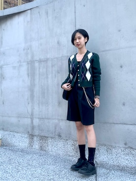 「ADER error（アーダーエラー）のアイテム（レッグウェア）」を使った、Hsuanさん（レディース・160cm）の冬コーディネート