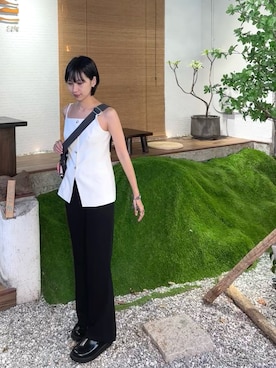 「Bershka（ベルシュカ）のアイテム」を使った、Hsuanさん（レディース・160cm）の夏コーディネート