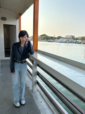 「PULL&BEAR（プルアンドベア）のアイテム（ジャケット/アウター）」を使った、Hsuanさん（レディース・160cm）の春コーディネート