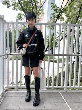 「アイテム（スカート）」を使った、Hsuanさん（レディース・160cm）の冬コーディネート