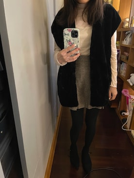 「rectangle（レクタングル）のアイテム（その他アウター）」を使った、Olive さん（レディース・165cm）の冬コーディネート