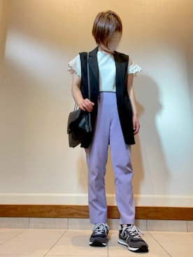 「NEW BALANCE（ニューバランス）のML574（スニーカー）」を使った、aiaiさん（レディース・153cm）の夏コーディネート