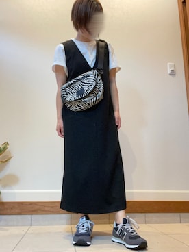 「NEW BALANCE（ニューバランス）のML574（スニーカー）」を使った、aiaiさん（レディース・153cm）の夏コーディネート