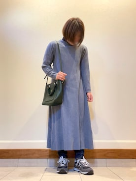 「NEW BALANCE（ニューバランス）のML574（スニーカー）」を使った、aiaiさん（レディース・153cm）の冬コーディネート