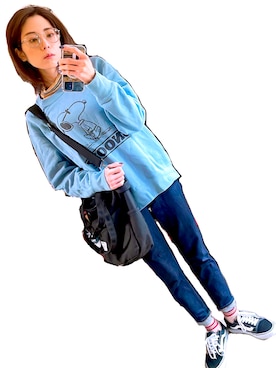 「アイテム（スウェット）」を使った、みなこむさん（レディース・167cm・30代）の冬コーディネート