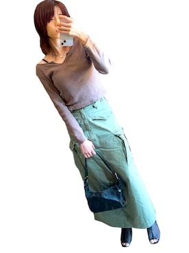 「Re:make（リメイク）のアイテム（スカート）」を使った、みなこむさん（レディース・167cm）の春コーディネート