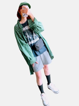 「NIKE（ナイキ）のアイテム（バッグ）」を使った、みなこむさん（レディース・167cm）の夏コーディネート