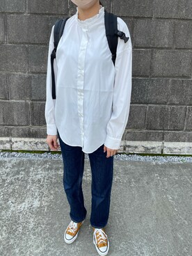 「アイテム（パンプス、ホワイト系）」を使った、yukinoさん（レディース・160cm）の春コーディネート