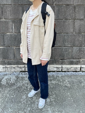 「flower」｜「アイテム（ノーカラージャケット）」を使った、yukinoさん（レディース・160cm）の春コーディネート