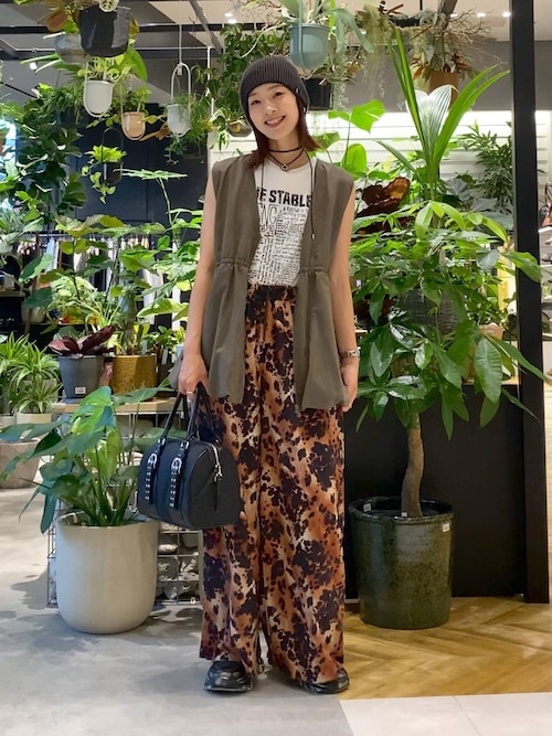 アソートレオパードイージーパンツ　ジーナシス JEANASIS｜アソートレオパードイージーパンツ | Rakuten Fashion