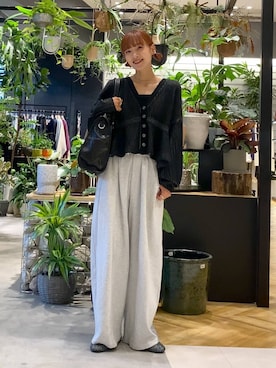 「アイテム（スウェットパンツ）」を使った、mamiさん（レディース・164cm・30代）の秋コーディネート